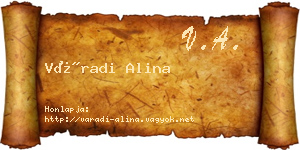 Váradi Alina névjegykártya